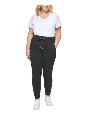 

CALVIN KLEIN PERFORMANCE Женские черные термостойкие брюки-джоггеры с манжетами Plus, Черный, PF1X6539