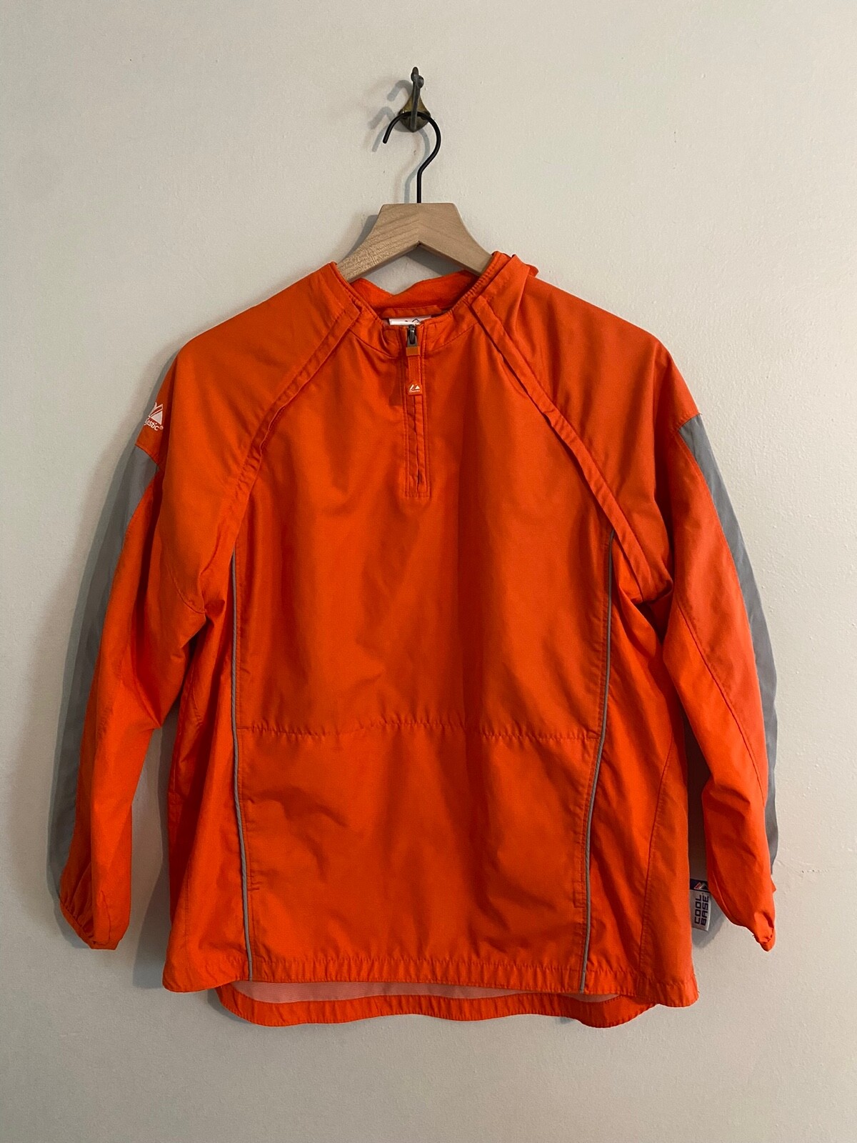 Majestic Cool Base Quarter Zip Convertible Gamer Jacket Orange/Gray