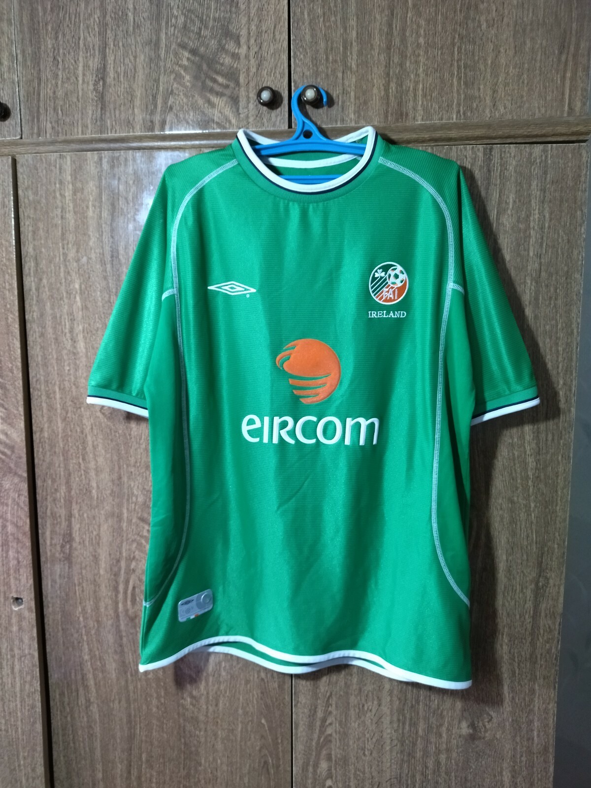 IRELAND アイルランド Umbro ユニフォーム　2003-2004 IRELAND 2003 2004 HOME FOOTBALL SHIRT SOCCER JERSEY UMBRO sz