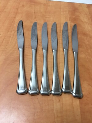 SSS By Oneida MAESTRO ST LEGER Aberdeen Dinner Knives Stainless Flatware 6pc.