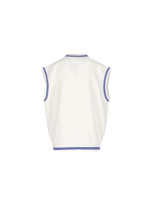 Pre-owned Alexander Wang Jacquard Logo Vest In White