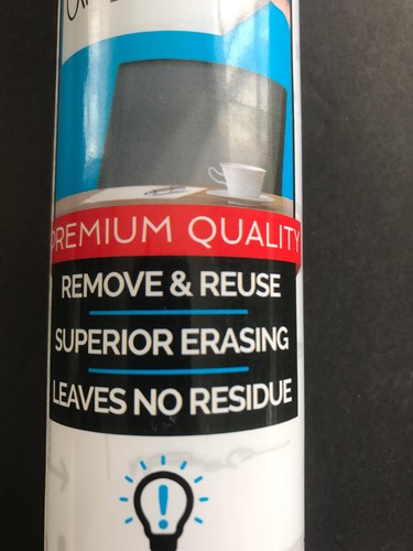 WRITEY BOARD 12 IN. H X 18 IN. W DRY ERASE BOARD SELF-ADHESIVE 70001.