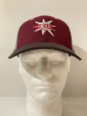 Mer Soleil Trucker Mesh Back Snapback Baseball Cap Winery Burgundy Brown Gray