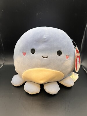 Squishmallows VIOLET The HEART CHEEKS OCTOPUS 8'' Plush, Light Purple, RARE