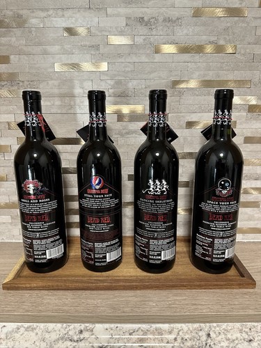 Unopened Vintage 1996 Grateful Dead UnWine 1st Edition Set of 4 Dead Red w/Tags