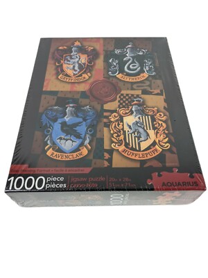 NEW Official Harry Potter House Crests 1000-Piece Jigsaw Puzzle Aquarius Sealed
