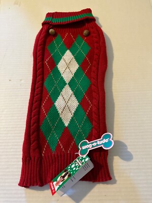 NWT WAG-A-TUDE DOG SWEATER SIZE LARGE