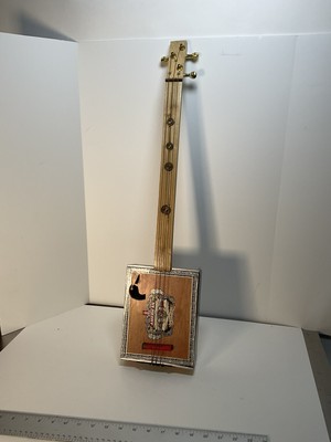 Custom Made 3 String Cigar Box Guitar Duck Hunter Theme