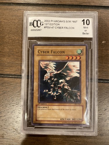 Yugioh! Cyber Falcon PSV-047 Common 1st Edition BCCG 10 MINT