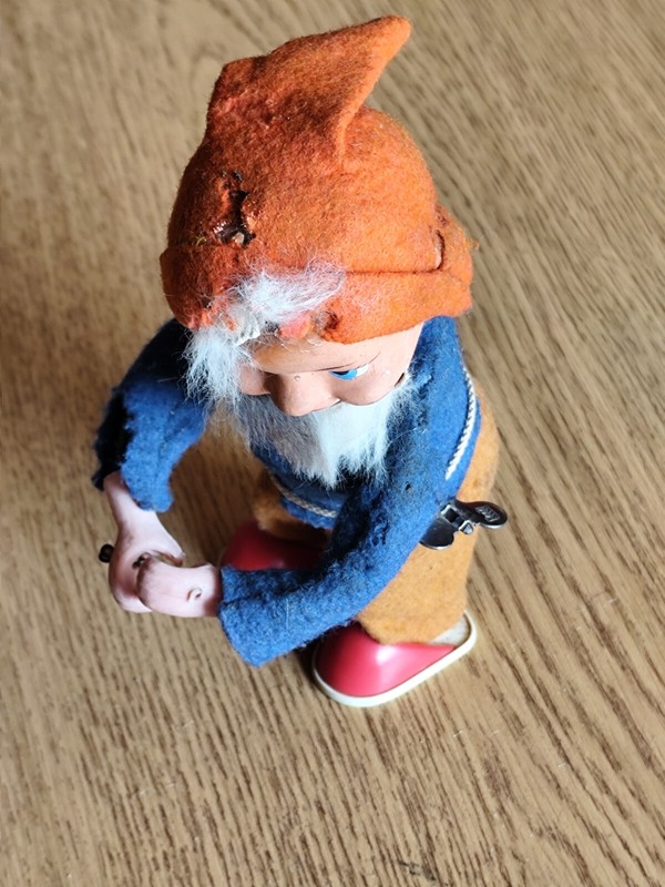 Max Carl Wichtel Zwerg Mechanisch Uhrwerk Aufziehbar Antik Spielzeug Toy  K4