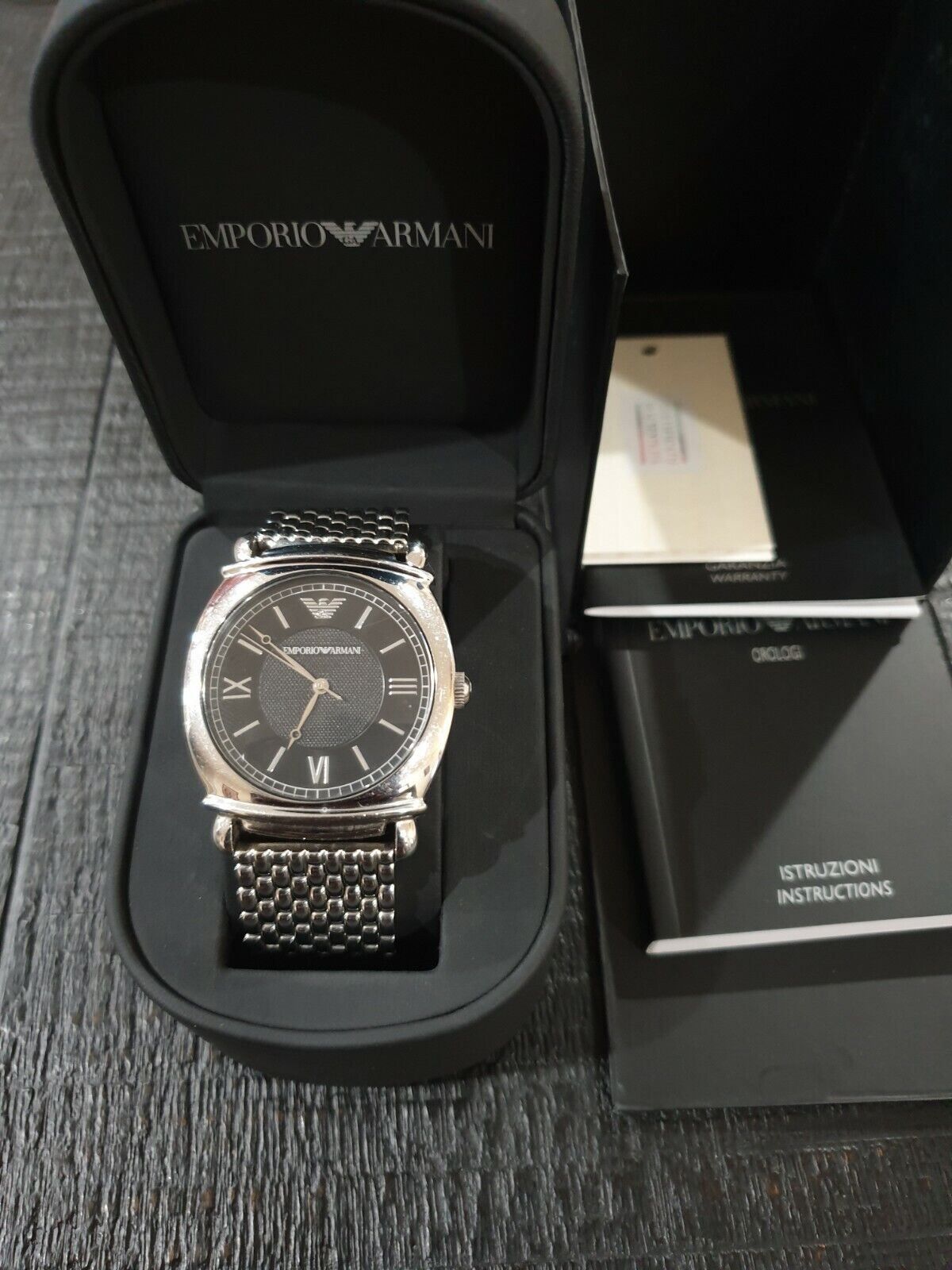 EMPORIO ARMANI AR0282 Men Women ROUND Watch SILVER STEEL EMPORIO ARMANI AR0282 Men Women ROUND Watch SILVER STEEL