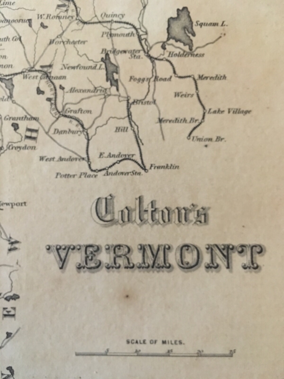 J.H. Colton’s 1859 Atlas Map of Vermont