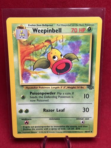 1995, 96, 98 Pokemon Card **Weepinbell** - Jungle Set # 48 1995, 96, 98 Pokemon Card **Weepinbell** - Jungle Set # 48