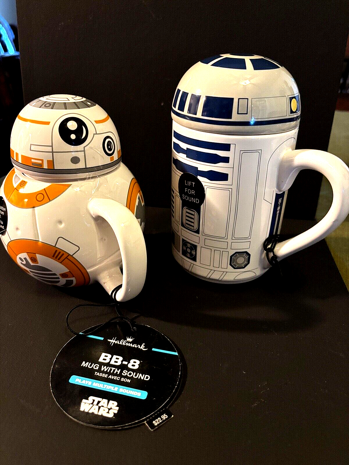StarWar BB-8 / R2D2 Mugs with sound Hallmark /Disney Starwars LTD