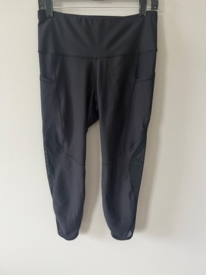Old Navy Large Petite Powersoft High Rise Black Leggings Mesh Pants