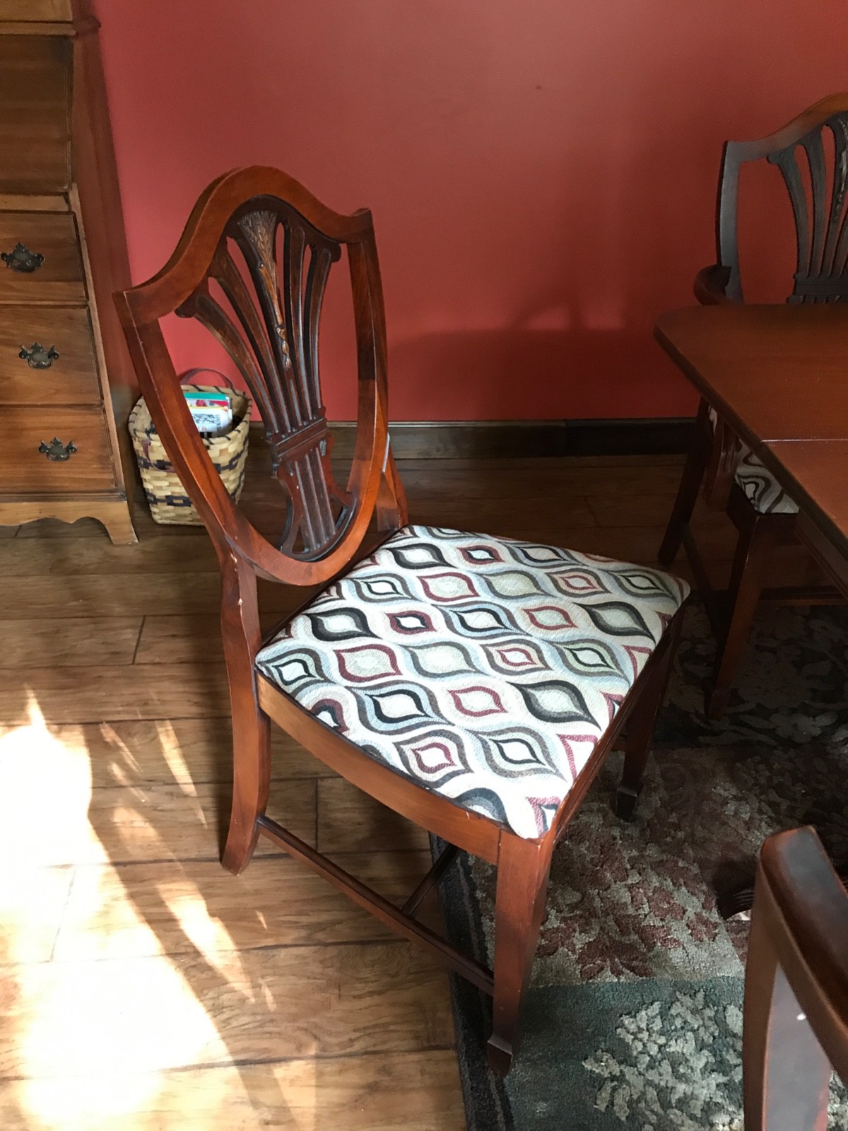 Antique Dining Room Table and Chairs from The Jake Tennenbaun Co.,Ohio-Est.1886