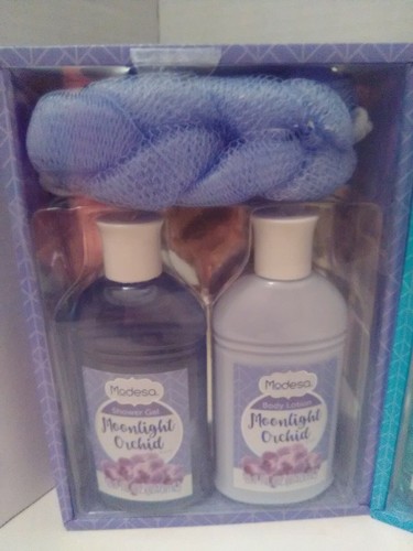 8.1 oz Modesa bath 3 piece Gift Sets. 3 different fragrances to choose from.