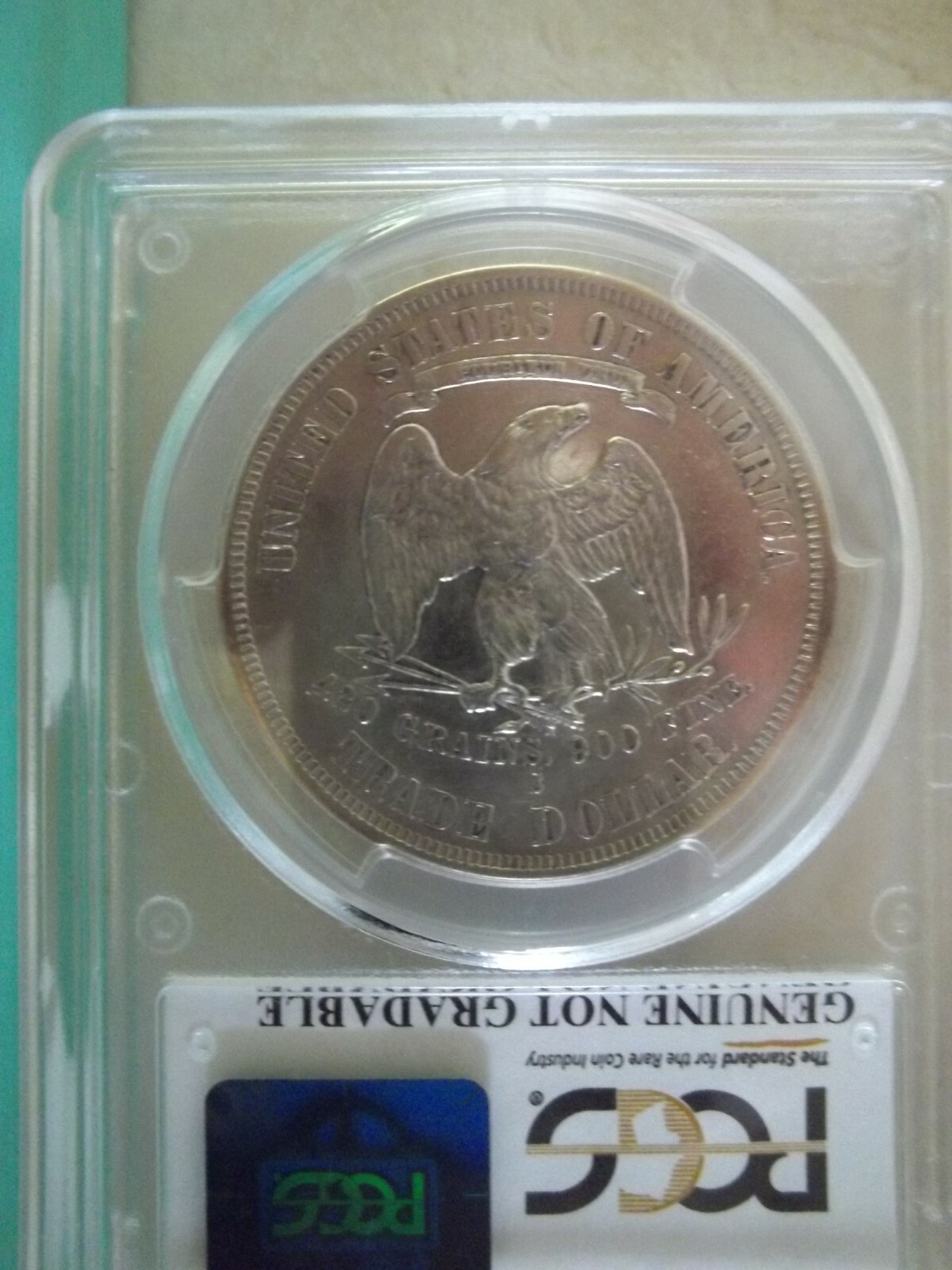 1878-S Trade Dollar PCGS  Genuine XF Details, cleaned