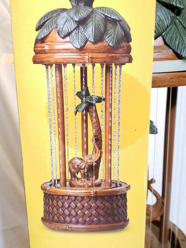 NEW OTHER Vintage ELEPHANT/ PALM TREE Mineral Oil Rain Lamp 16