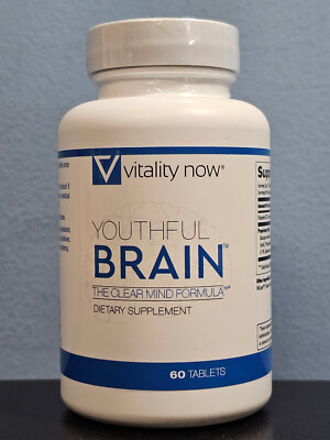 Vitality Now Youthful Brain The Clear Mind Formula 60 Tablets - New! Exp 2/2026