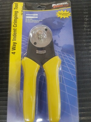 Platinum Tools 13015C 4 Way, 12 Point Indent Crimp Tool Clamshell