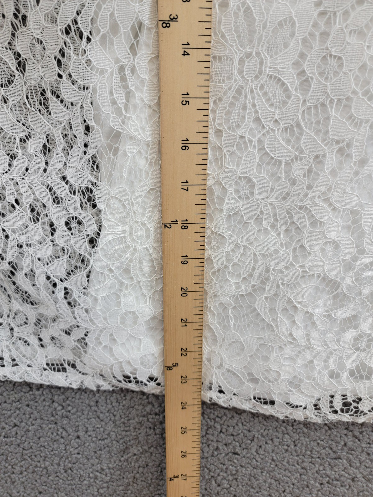 KOKO + MASON Long Sleeve Lace Top Women's S White Ruffled Button Back Closure - Picture 8 of 15