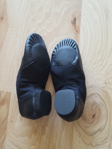 So Danca JZ45 Kid Size 13.5 W Black Leather Upper Slip On Sole Jazz Shoe