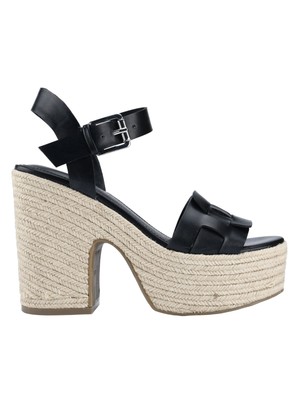 Женские эспадрильи MARC FISHER черного цвета на платформе и блочном каблуке с Viga Toe 11 М