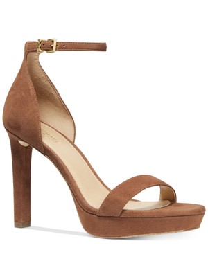 

Женские коричневые кожаные сандалии Margot Stiletto на платформе 1/2 дюйма MICHAEL KORS 8,5, Коричневый, 40F9MRHA1S