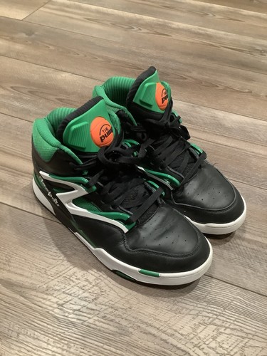 US Mens Size 8 Reebok Pump Omni Zone II Black Green Orange