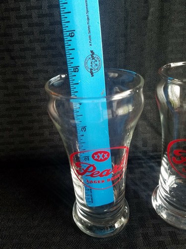 2 Pearl Lager Beer Glasses The Gem Of Fine Beers Vintage