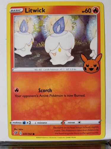 Litwick 031/192 NM - B1G1F - Trick Trade Stamped Rebel Clash Litwick 031/192 NM - B1G1F - Trick Trade Stamped Rebel Clash