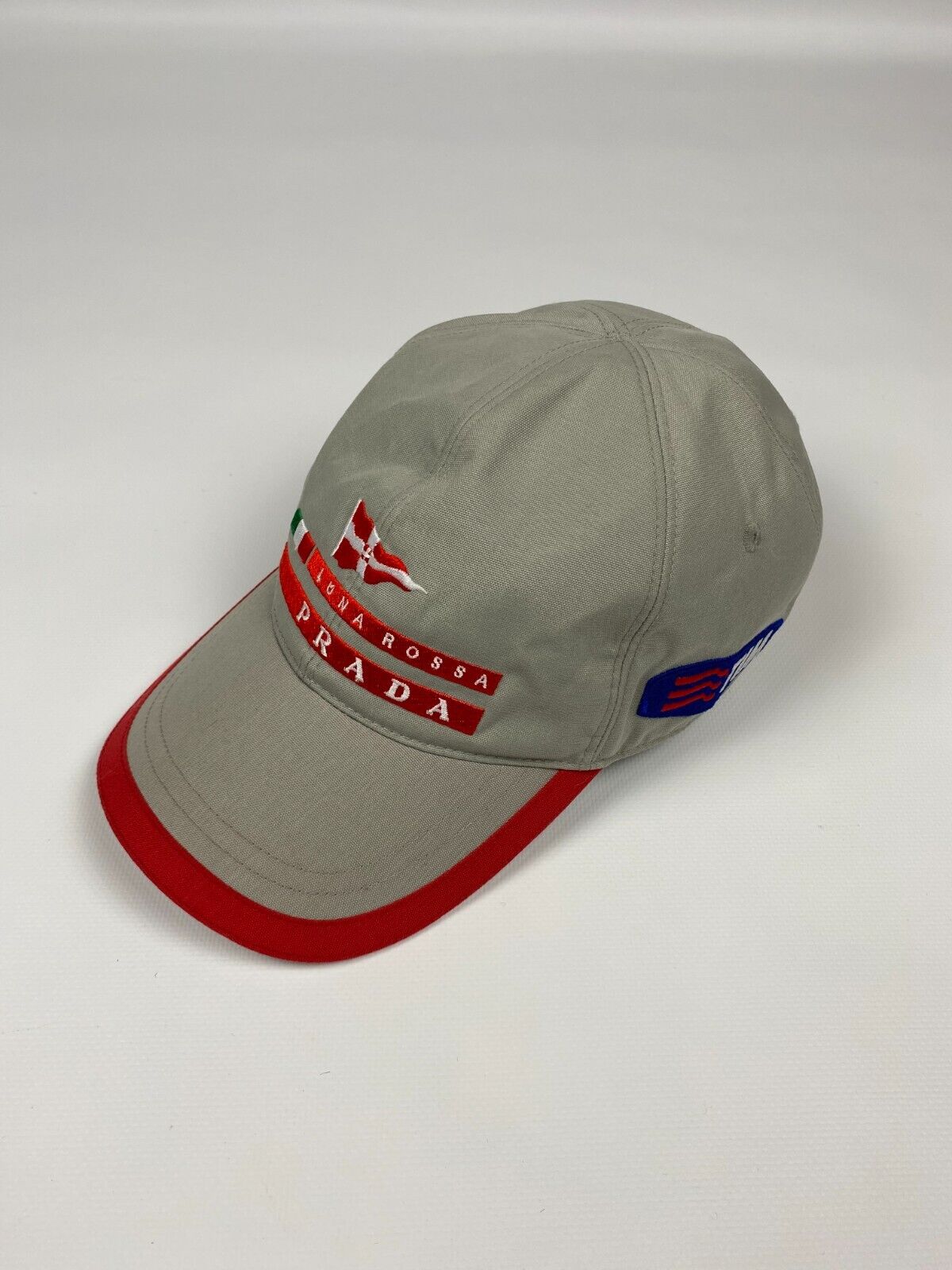 Vintage Prada Luna Rossa TIM Alice Luxury Gray Hat Cap Y2k Vintage Prada Luna Rossa TIM Alice Luxury Gray Hat Cap Y2k
