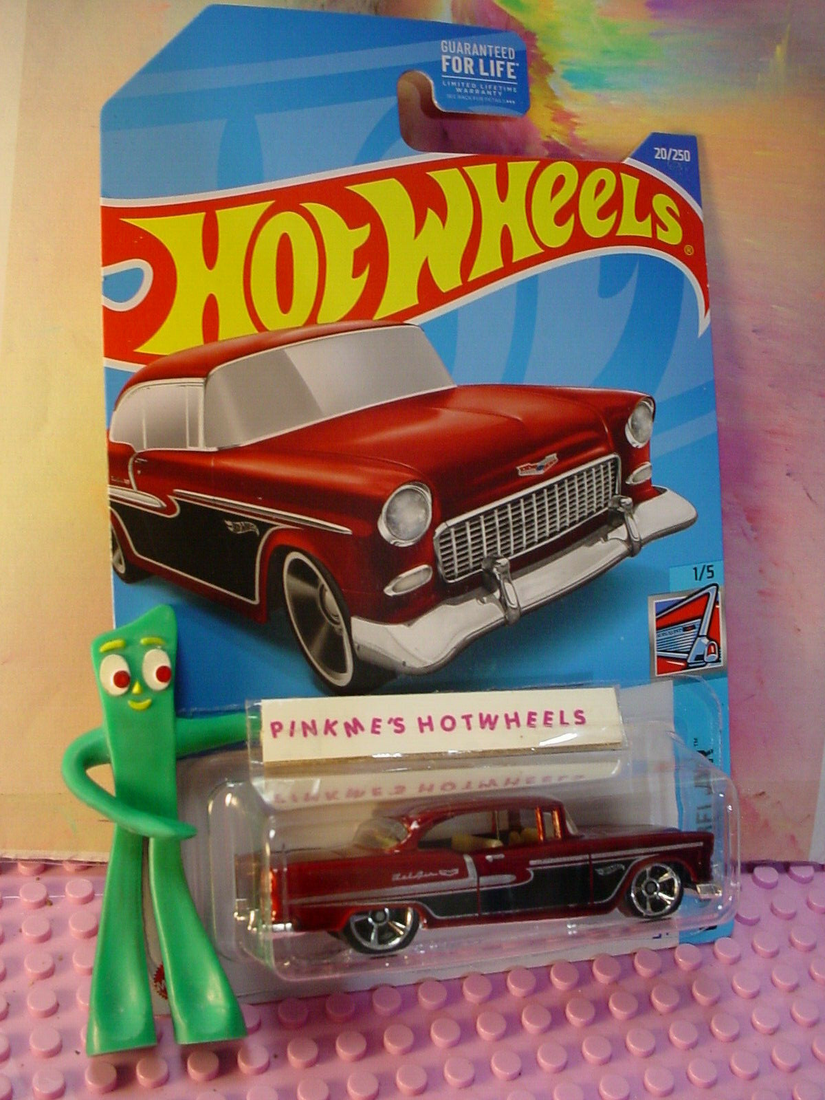 ➽ 2022 Hot Wheels '55 CHEVY #20 red Chevrolet;black