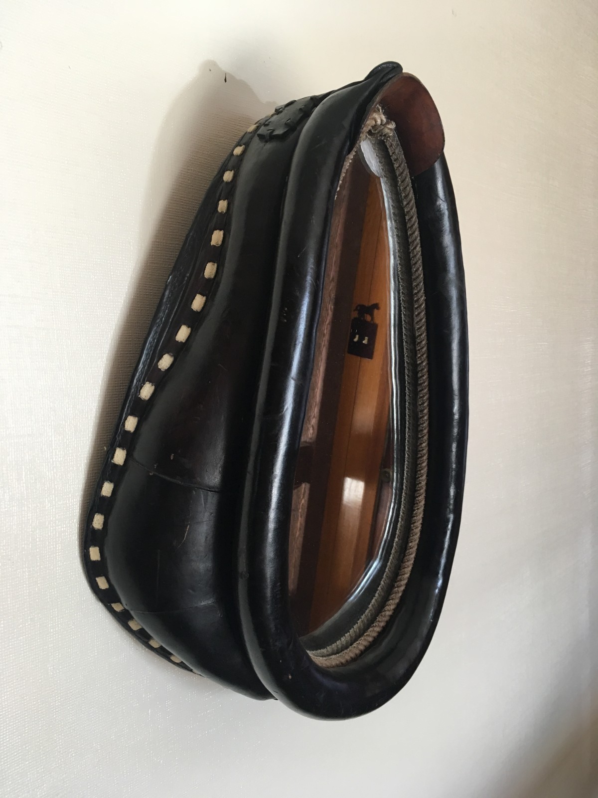 Antique horse collar mirror