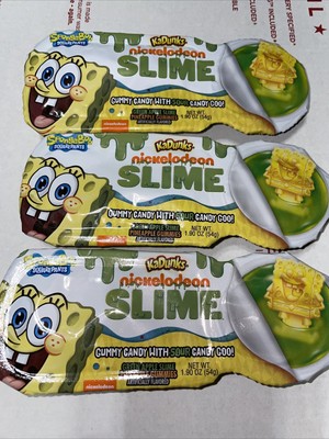 KaDunks Nickelodeon Spongebob Sour Green Slime Candy 1.9oz Package 3 PackBB 2/25