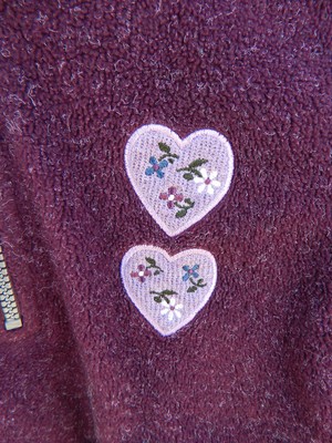 Youth Kids Cherokee 1/2 Zipper Fleece Jacket w/Hood - Purple - Size 8 - Used