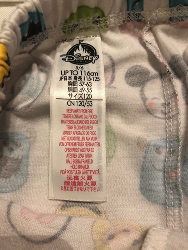 Disney Store Girls Pajamas Set Tsum Tsum 5/6