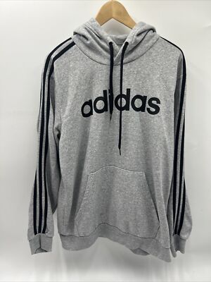 Adidas Essentials 3 Stripes Hoodie Herren Sweatshirt Pullover Men s LARGE DU0495