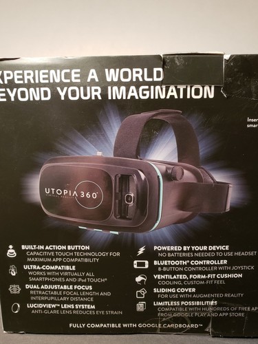 ReTrak Utopia 360° Virtual Reality 3D Headset & Bluetooth Controller Free Ship