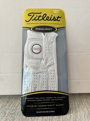 NEW Titleist Perma-Soft Cabretta Leather Women's Left Hand S Golf Glove White
