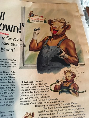 1958 Vintage Ad Borden’s Products For The Home Handyman B1