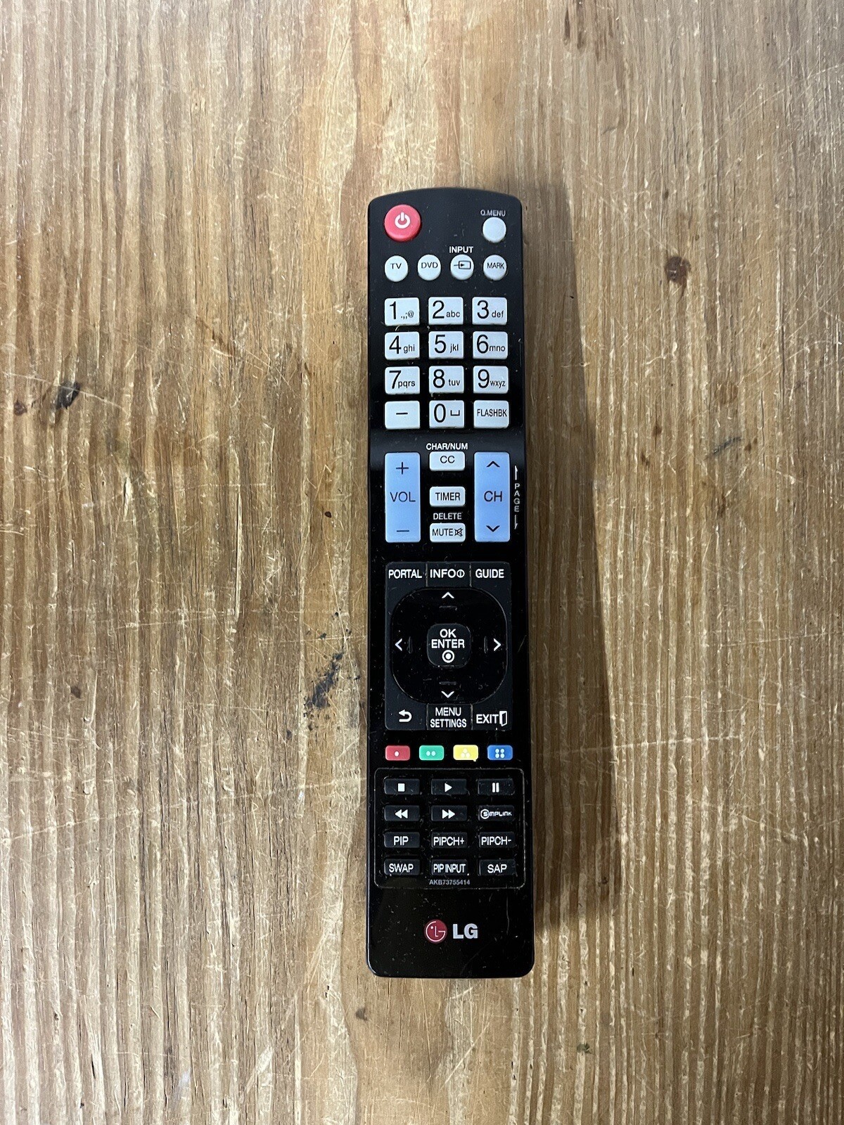 OEM LG Remote Control AKB73755414 for LG TVs: LN549E, LV560H, LV570H, LY5 series