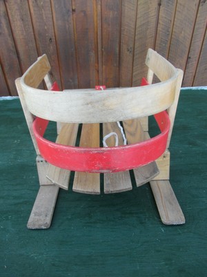OLD Wooden Baby Sled Wooden Runners and Rope Handle Ready to Use