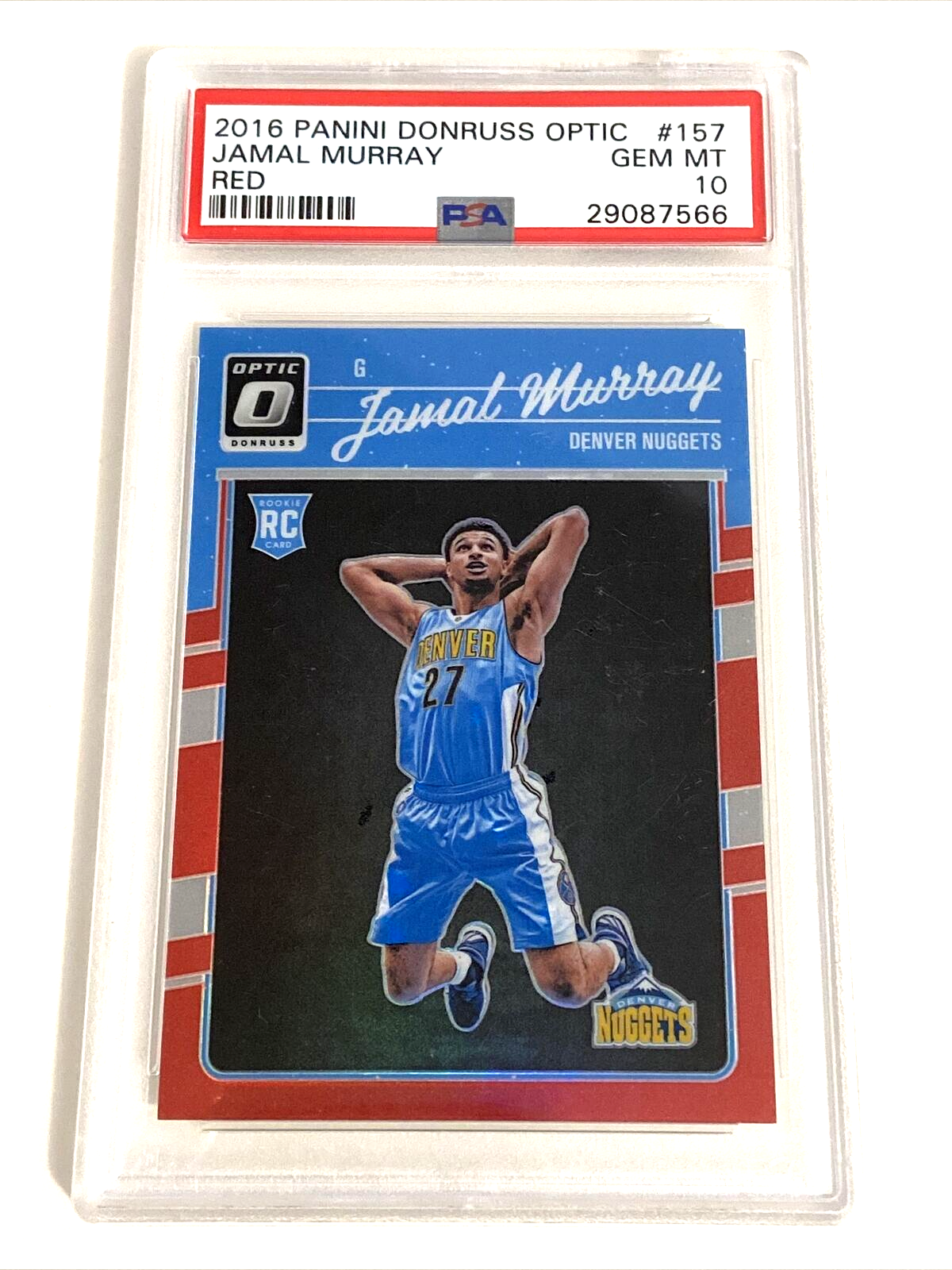 2016-17 Panini Donruss Optic #157 RED 44/99 Jamal Murray PSA 2016-17 Panini Donruss Optic #157 RED 44/99 Jamal Murray PSA