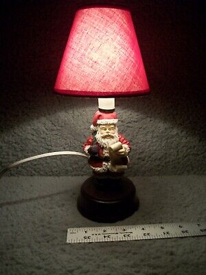 World Bazaar Santa Lamp Electric in Box with Shade and Bulb Small 11'' tall