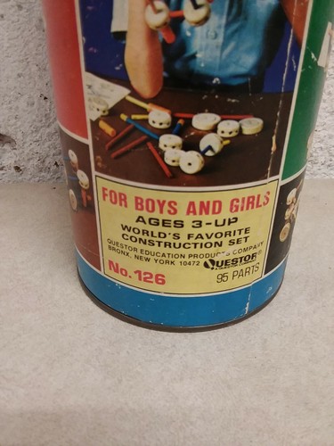 1950's TINKERTOY LITTLE DESIGNER, NO. 126 - 67 pcs. Included