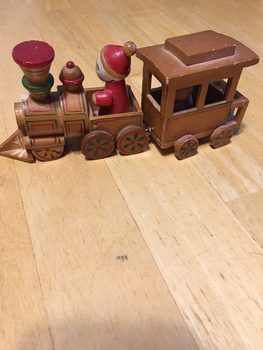 Vintage Christmas Decor Wood Santa Train Dakin 1984-88 Parts Only