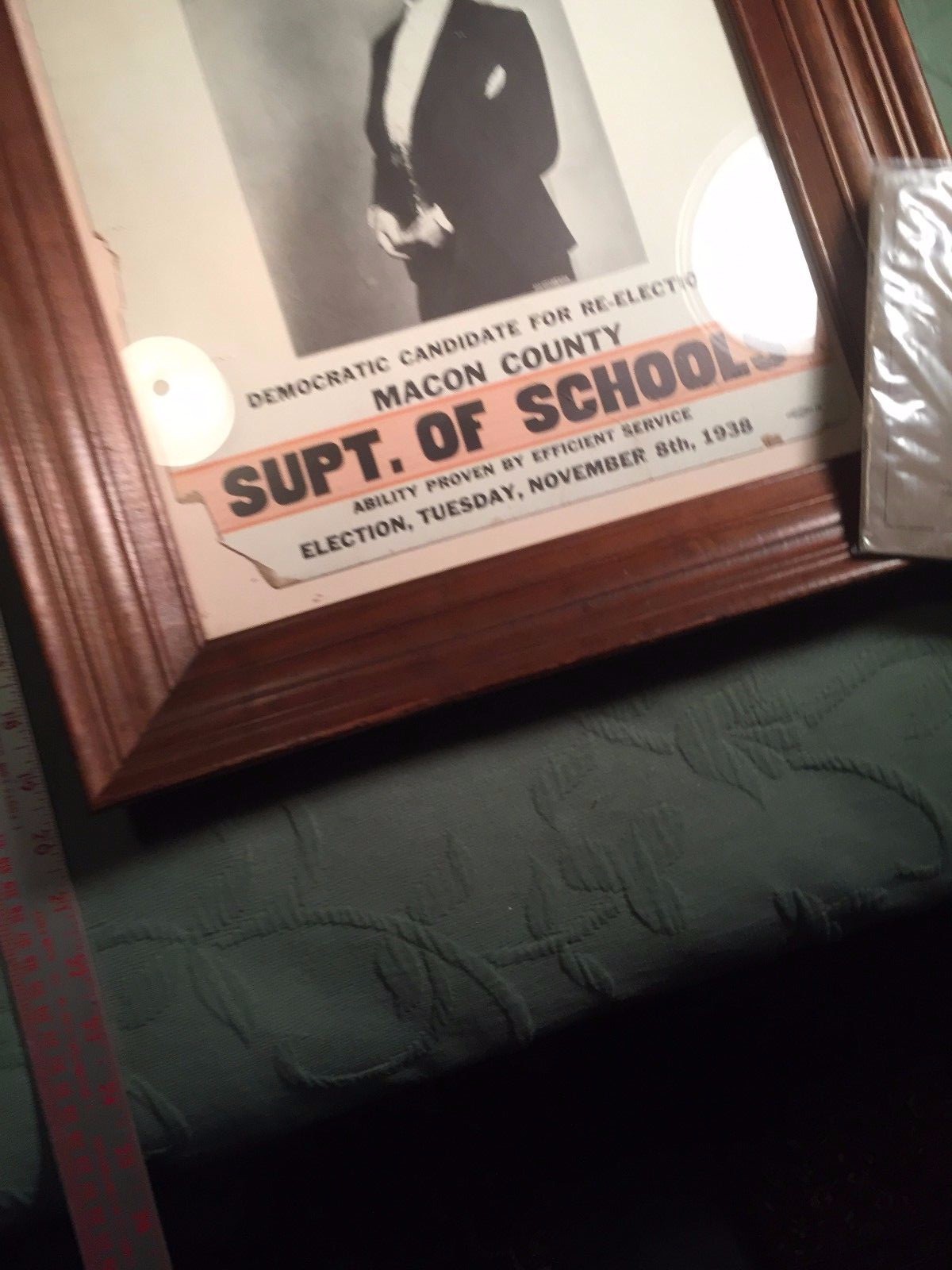 1938 Decatur,Macon Co. Illinois Political Poster, Cora Ryman, World War I Widow