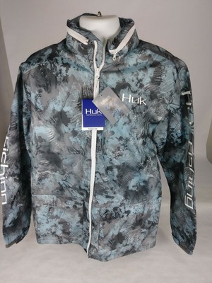 NWT AFTCO Men/'s Fish Ninja 2 Long Sleeve Sun Hoodie Blue Camo